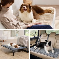 Bedsure Thin Soft Fleece Fully Machine Washable Dog & Cat Crate Mat, Grey, Large: 35-in slide 2 of 8