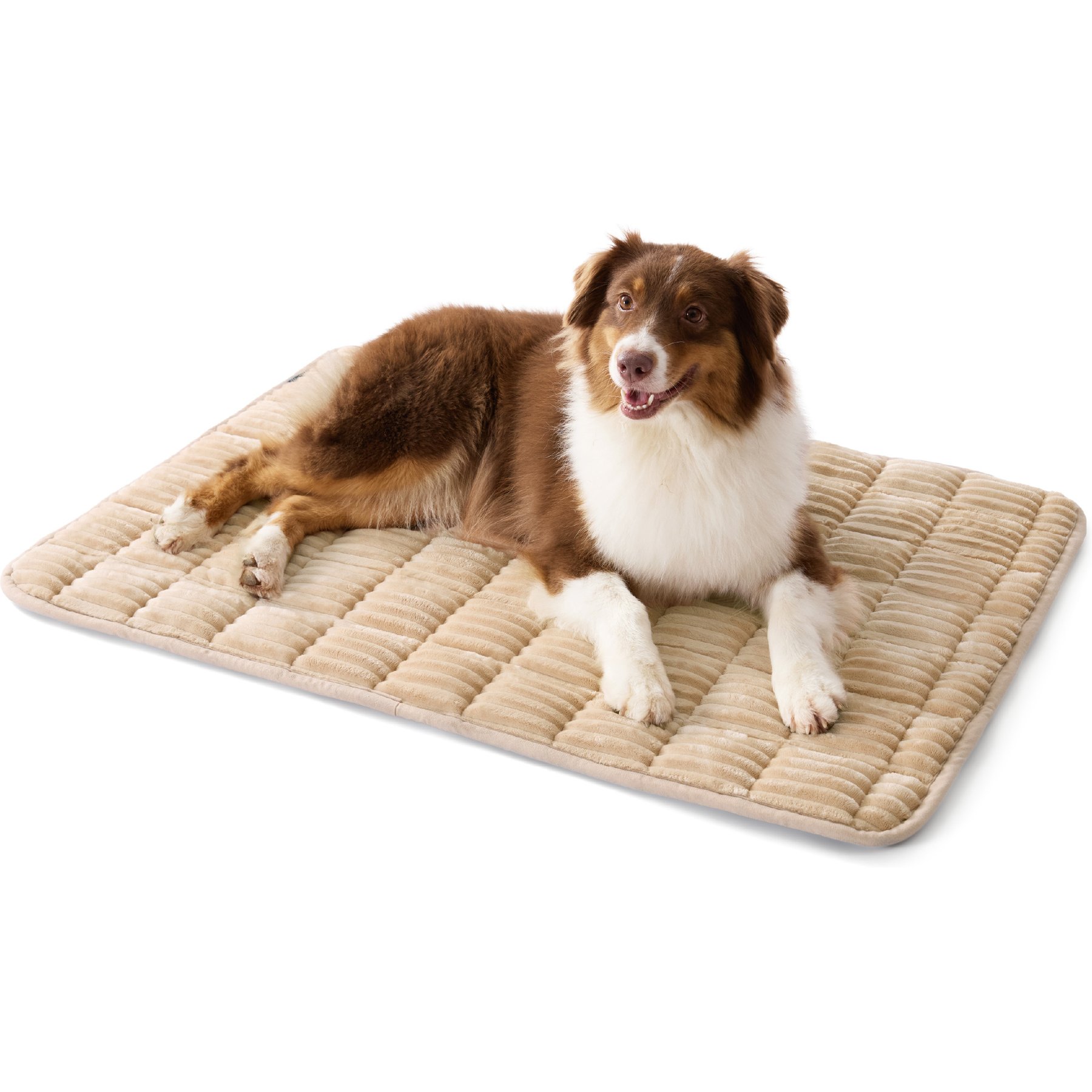 Bedsure Thin Soft Fleece Fully Machine Washable Dog & Cat Crate Mat, Warm Sand, X-Large: 41-in