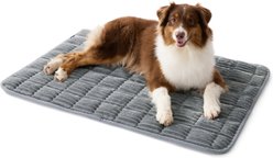 Bedsure Thin Soft Fleece Fully Machine Washable Dog & Cat Crate Mat, Grey, X-Large: 41-in