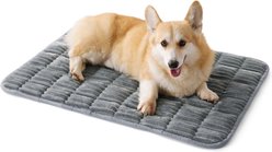 Bedsure Thin Soft Fleece Fully Machine Washable Dog & Cat Crate Mat, Grey, Large: 35-in slide 1 of 8