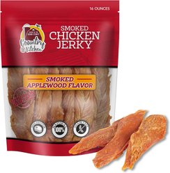 Country Kitchen Applewood Smoked Limited Ingredient Diet Chicken Dog Jerky Treats, 16-oz bag
