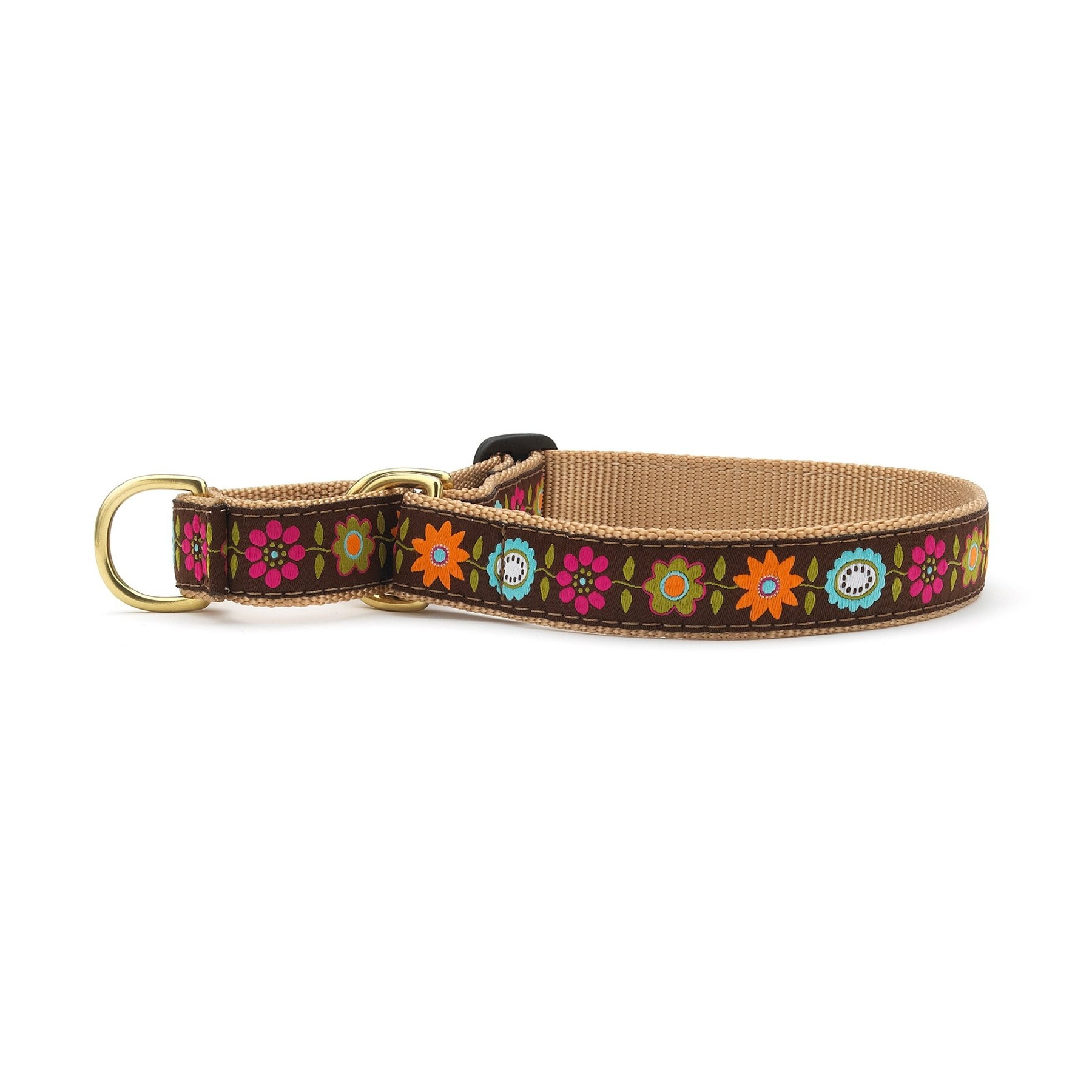 Up Country Bella Floral Martingale Slide-on Dog Collar, Multicolor, Large: 18 to 23-in neck, 1-in wide