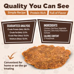 The Treat Shack Limited Ingredient High Protein Chicken Jerky Discs Dog Treats, 6-oz bag slide 2 of 7