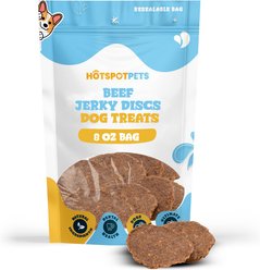 HOTSPOT PETS Limited Ingredient High Protein Beef Jerky Discs Dog Treats, 8-oz bag