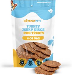 HOTSPOT PETS Limited Ingredient High Protein Turkey Jerky Discs Dog Treats, 8-oz bag