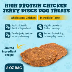 HOTSPOT PETS Limited Ingredient High Protein Chicken Jerky Discs Dog Treats, 8-oz bag slide 2 of 7
