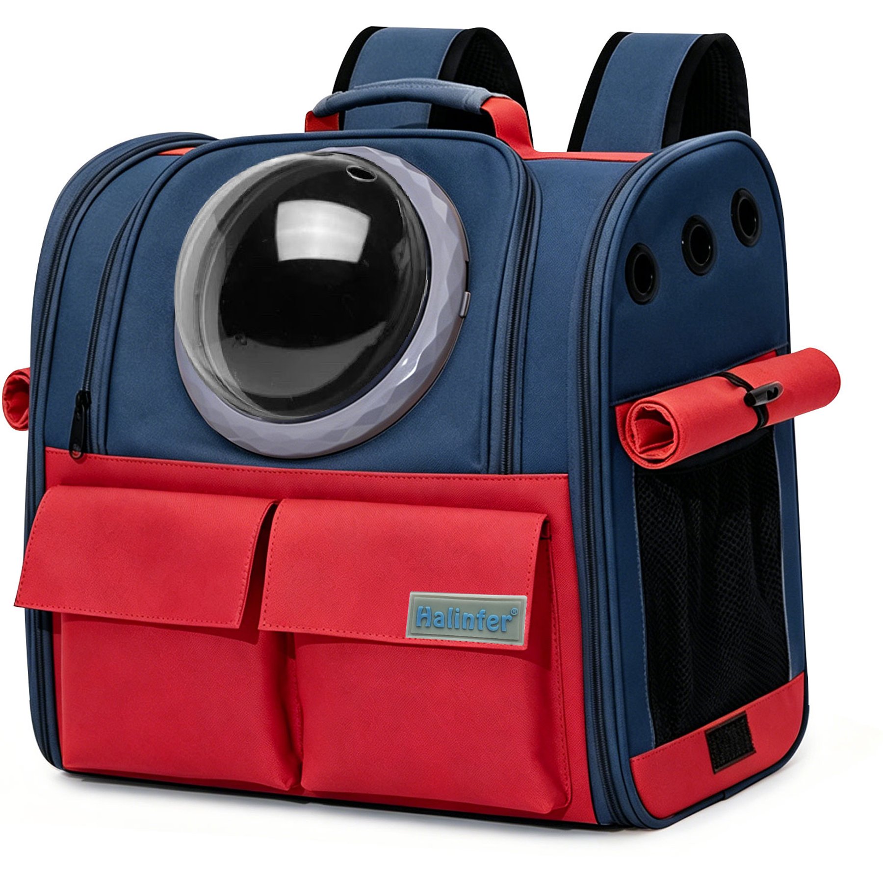 Halinfer Bubble Dome Backpack Cat & Dog Carrier, Blue