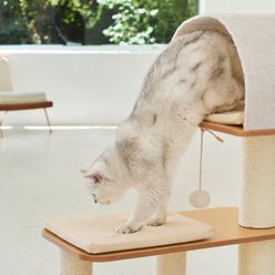 ZEZE 49.2-in Modern Wood with Arch Cat Tree & Condo slide 2 of 9