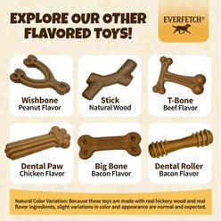 EVERFETCH Durable 4 Flavor Variety Pack with Real Hickory Wood Tough Chew Dog Toy, Green, 4 count, 7-in slide 2 of 6