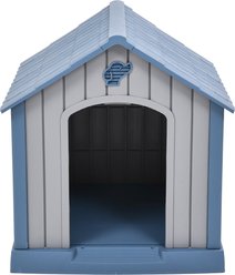 Wooflex Portable Waterproof Plastic Dog House, Blue, 30.3 x 29.1 x 32-in slide 2 of 9