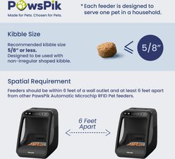PawsPik Automatic Microchip RFID Cat Feeder, Black, 16-cup slide 2 of 9