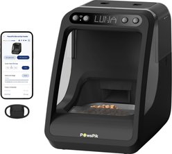 PawsPik Automatic Microchip RFID Cat Feeder, Black, 16-cup