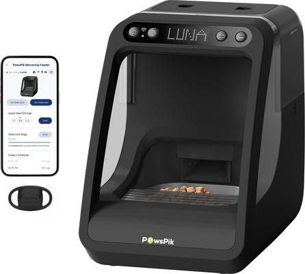 PAWSPIK Automatic Microchip RFID Cat Feeder, Black, 16-cup - Chewy.com