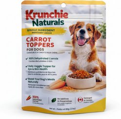 Krunchie Naturals Single Ingredient Carrot Dog Food Topper, 2.12-oz pouch slide 1 of 7