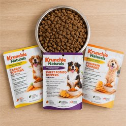 Krunchie Naturals Single Ingredient Carrot, Pumpkin & Sweet Potato Variety Pack Dog Food Topper, 2.12-oz pouch, 3 count slide 2 of 6