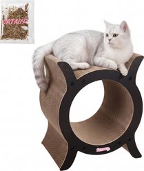 THE LICKER STORE Nyan Modern 16.5-in Cardboard Tunnel Cat Scratcher with Catnip, Black