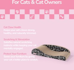 THE LICKER STORE Kokomo Coastal 23.75-in Cardboard Lounge Bed Cat Scratcher with Catnip, Black/White slide 2 of 9