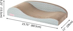 THE LICKER STORE Kokomo Coastal 23.75-in Cardboard Lounge Bed Cat Scratcher with Catnip, Gray slide 2 of 9