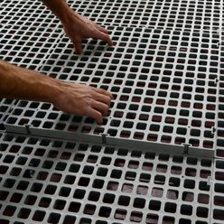 Hatching Time Interlocking Design Poultry Slat Flooring Panel with Small Holes & Short Legs slide 2 of 7