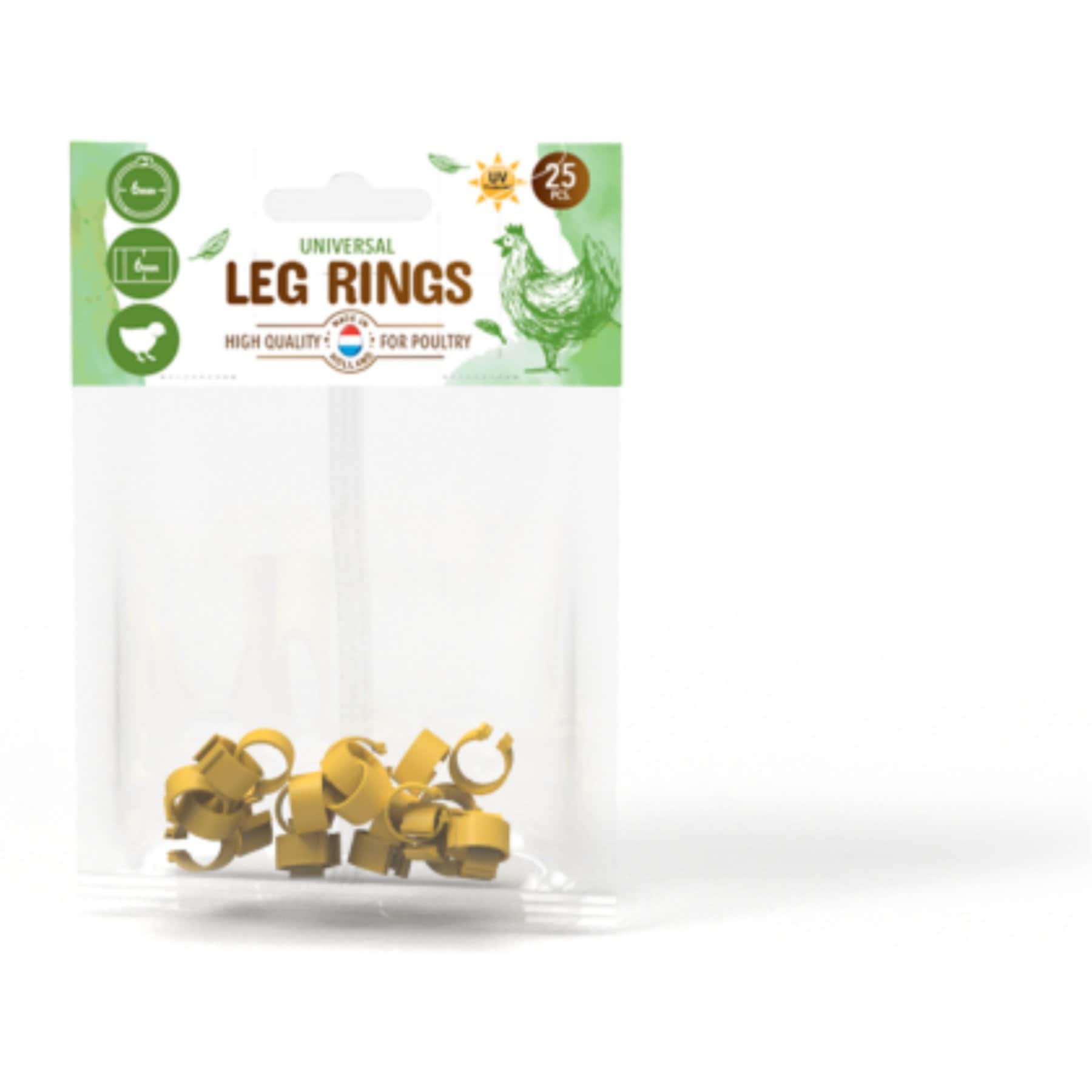 Hatching Time 25 Color-Coded Bird Identification Ring Small Poultry Leg Band, 6-mm