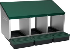 Hatching Time EggHouse Galvanized Roll-Out 30 Hen Chicken Nesting Box with Wall Mount