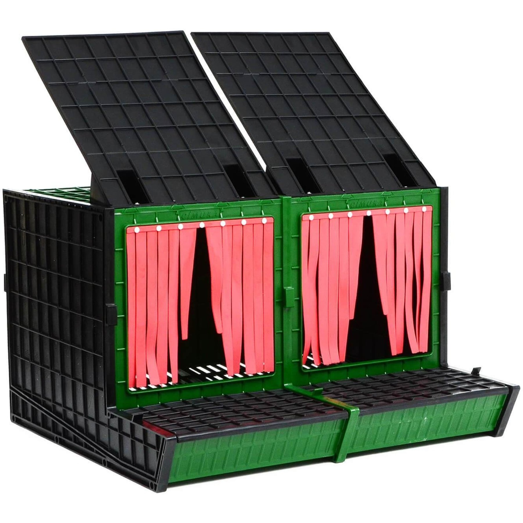 Hatching Time 2-Compartment 20 Hen Chicken Nesting Box with Front Egg Collection