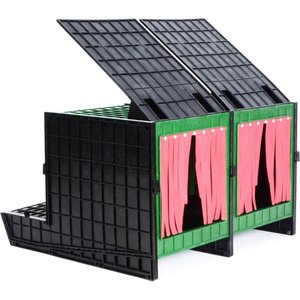 Hatching Time 2-Compartment 20 Hen Chicken Nesting Box with Back Egg Collection