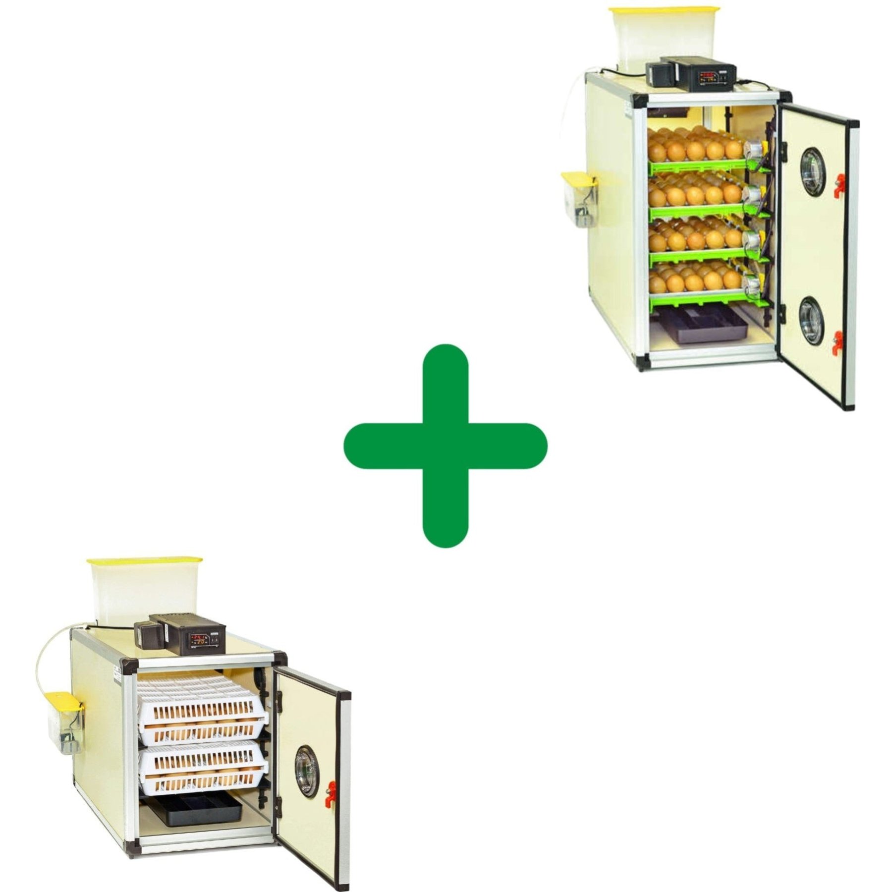 Hatching Time Poultry 180 Egg Incubator Kit with 120 Egg Setter & 60 Egg Hatcher