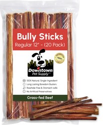 Downtown Pet Supply 12-inch Bully Sticks Dog Chew, 20 count