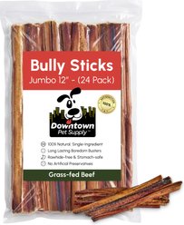 Downtown Pet Supply 12-inch Jumbo Bully Sticks Dog Chew, 24 count
