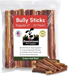 Downtown Pet Supply 6-inch Premium USA Bully Sticks Dog Chew, 10 pack