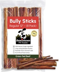 Downtown Pet Supply 12-inch Bully Sticks Dog Chew, 8 count