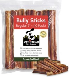 Downtown Pet Supply 6-inch Bully Sticks Dog Chew, 10 count slide 1 of 7