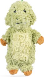 GROWL Shaggiez Gator Squeaky Plush Dog Toy, Green, 3-in