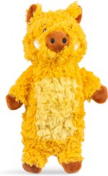 GROWL Shaggiez Boar Squeaky Plush Dog Toy, Brown, 3-in