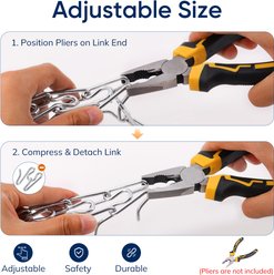 Supet Adjustable Long Prongs Dog Choke Collar with Quick Release Buckle, Black, Small: 10 to 13-in neck slide 2 of 7