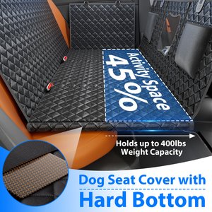 LovMor Dog Car Back Seat Cover Extender, Medium, Black