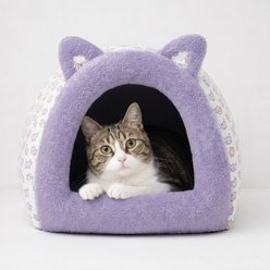 Tugzelle Meow Parade Hunt Cat Bed, Blue, Medium