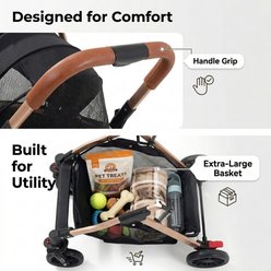 FURDEAR 3-in-1 Dog Stroller, Carrier & Car Seat, Black, 16.93 x 10.24 x 27.17-in slide 2 of 8