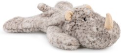 GROWL Rustlerz Rhino Squeaky Plush Dog Toy, Brown, 4-in