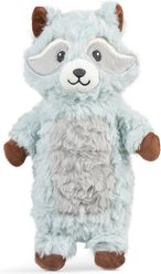 GROWL Shaggiez Raccoon Squeaky Plush Dog Toy, Gray, 3-in