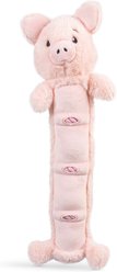 GROWL Noodles Pig Squeaky Plush Dog Toy, Pink, 3-in
