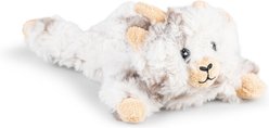 GROWL Cuddlerz Goat Squeaky Plush Dog Toy, Beige, Small: 9-in
