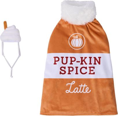Show full view: Frisco Pup-kin Spice Latte Cape Costume Accessory, X-Small/Small slide 3 of 8