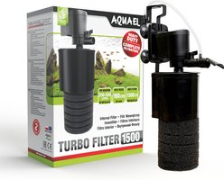 Aquael Turbo 1500 400 GPH Adjustable Flow BioCeraMAX Media Aeration Tube Box & Sponge Filter, 65 to 90-gal