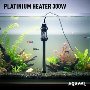 Aquael Platinium Temperature Control Aquarium Heater with Electronic Thermostat, 300W
