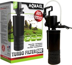 Aquael Turbo 500 132 GPH, Adjustable Flow, Mechanical & Biological Filtration for Freshwater Tanks Fish Filter, 2.5 to 40-gal
