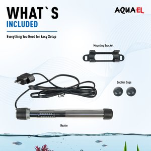 Aquael Platinium Temperature Control Aquarium Heater with Electronic Thermostat, 50W