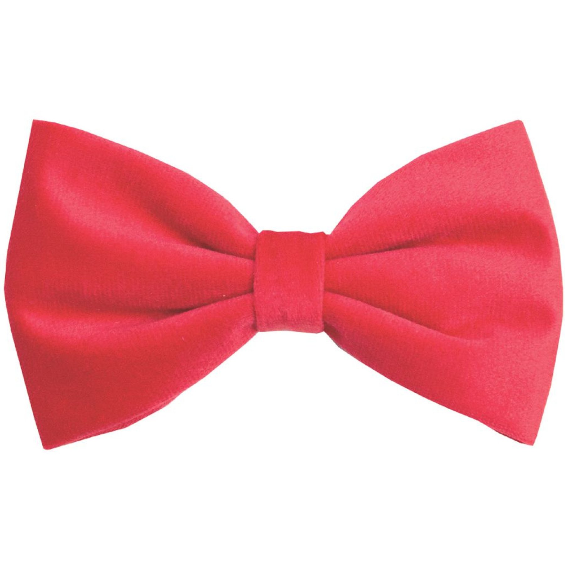 Fetchin' Co. Velvet Bow Tie Accessory Dog Collar, Red, Medium/Large