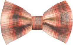 Fetchin' Co. Rust Plaid Bow Tie Accessory Dog Collar, Multicolor, Small/Medium